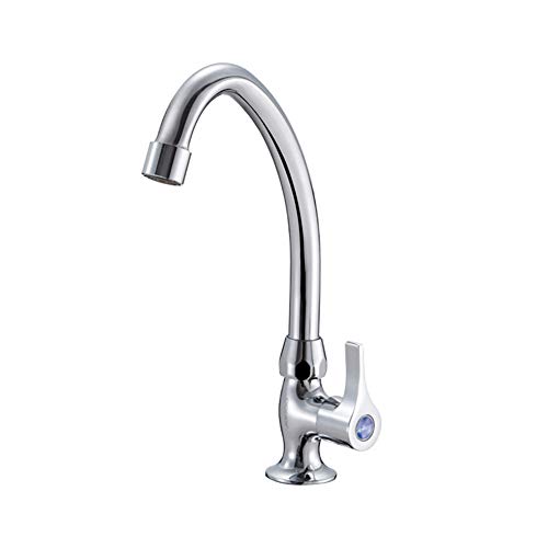 Jomoo Single Handle Wet Bar Sink Faucet Brass Chrome Outdoor Rv Kitchen Sink Faucet Commercial Cold Water Modern Utility Faucet Drinking Water Deck Mount Swivel Single Hole Square Handle #TOP24