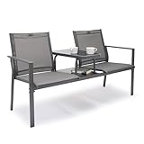 VonHaus Steel Textoline Love Seat