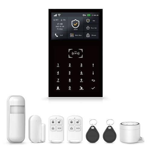 WiFi-Alarmanlage für die Sicherheit zu Hause, 4G GSM DIY Alarmanlagen, keine monatliche Gebühr, Tür-/Fenster-Sensoren, für die Sicherheit von älteren Menschen und Kindern (8 Pack)