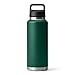 YETI Rambler 46 oz Bottle, Leakproof, Vacuum Insulated, Stainless Steel with Chug Cap, Black Forest Green