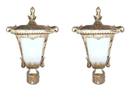 Image of Gate Light Design Aluminium Casting Water Proof Gate lamp E27 Holder Type for Home and Garden Outdoor Lights (ATHASU3) (Pack of 2)
