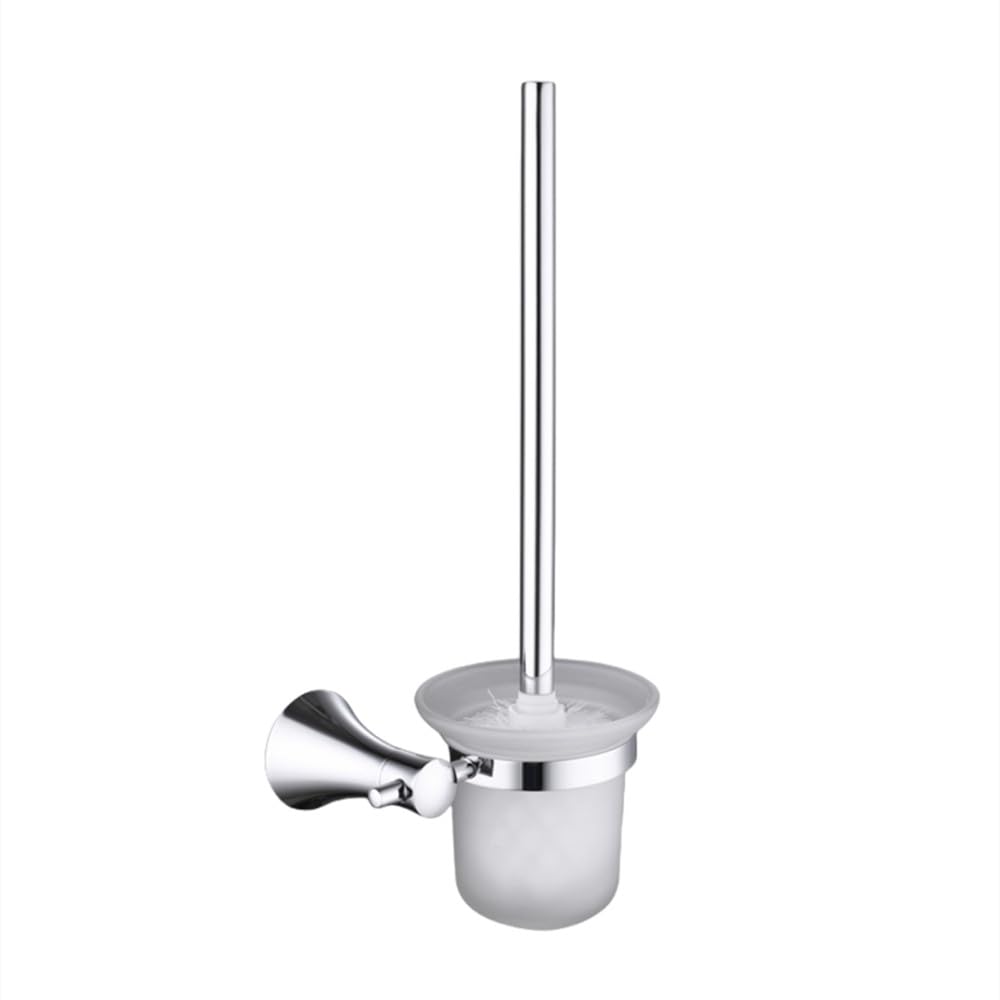 Porte-savon plat en verre et porte-brosse mural en laiton pour douche moderne