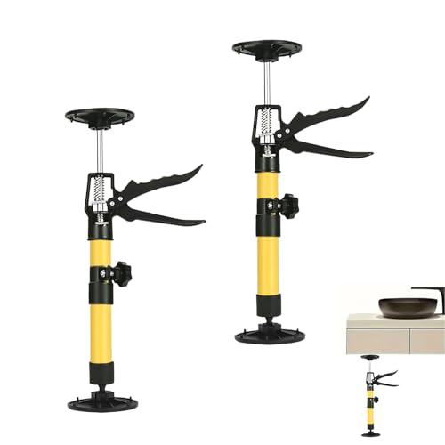 2 Stück Deckenstütze Montagestütze Einhandstütze Teleskopstütze Zargenspanner Dehnen 30-59 cm Türspanner Teleskopstange 50 kg Tragkraft Türzargenspanner Zur Unterstützung von Türzargen, Schränken