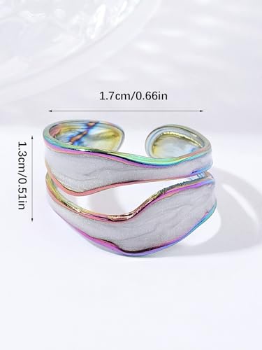 Elegant Chunky Gold Stackable Rings for Women Knuckle Rings Wedding Engagement Promise Jewelry Gifts4