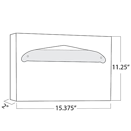 Image of Hospeco Health Gards TSC-1W Half-Fold Toilet Seat Cover Dispenser, Wall Mount, White