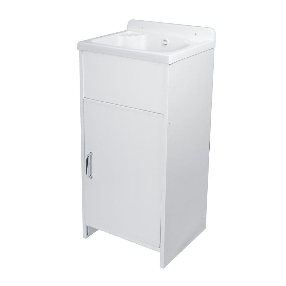 San Marco Mueble lavadero ahorra espacio de PVC 42,5 x 35 cm con lavabo