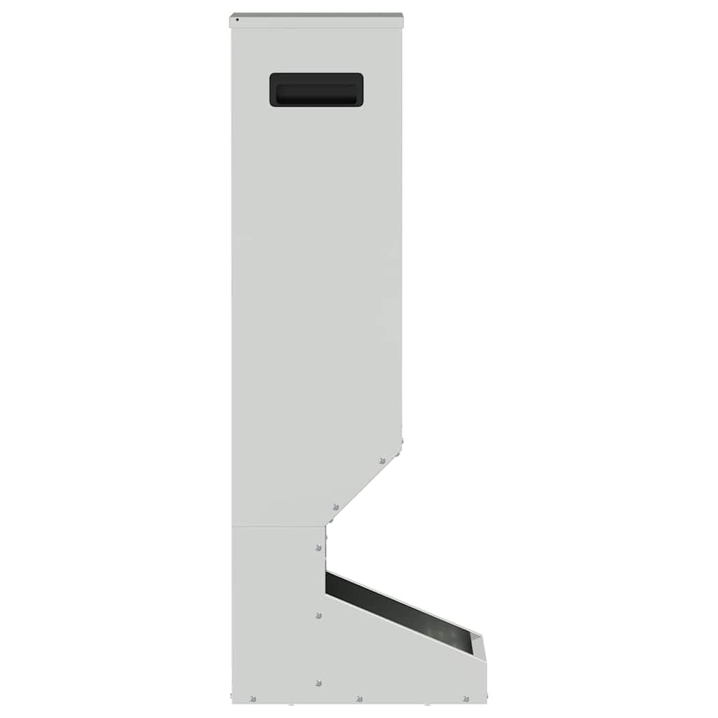 Comedero de ciervo, plata, 28 x 30 x 80 cm, acero galvanizado