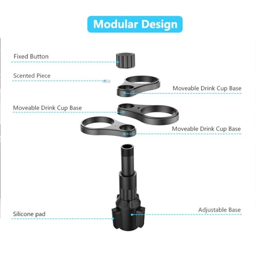 Portavasos para coche con base ajustable miniatura 4