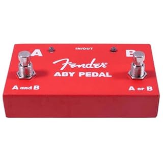 Fender ABY Pedal Footswitch, Red - Les Beatles, Paul McCartney, John Lennon, RIngo Starr, George Harrison