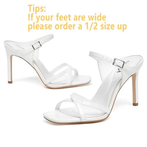 Image of vivianly Sandlas Heels for Women Dressy Stiletto 3.9In Heeled Mule Slip on