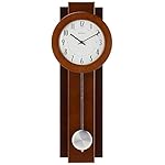 Bulova C3383 Avent Wall Clock | Two-Tone Wooden Case with Slow-Swing Pendulum | Arabic Numerals | Personalization Plate | 23.5" Height - Image 2