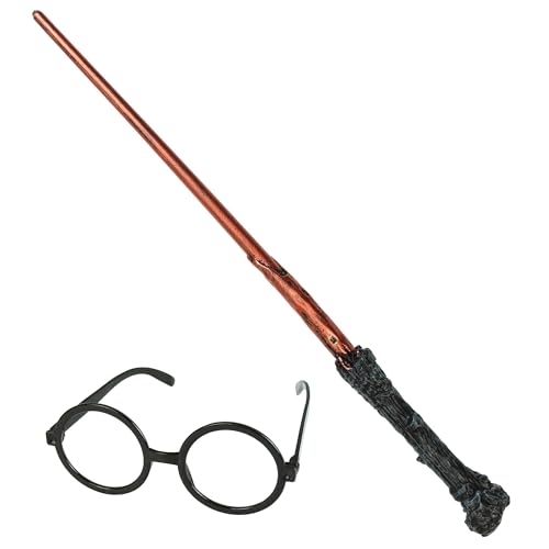 W WIDMANN MILANO Party Fashion - Conjunto de mago com óculos e varinha mágica, acessório para fantasia de aprendiz de mago para carnaval