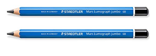 Staedtler Mars Lumograph Jumbo ołówki 6B stopni - woreczek, opakowanie 2 ołówków