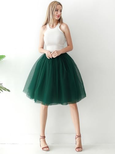 Midi Length Princess Tulle Tutu Skirt for Prom Party2