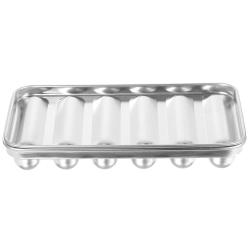MOLUCKFU Molde para Hot Dogs de Acero Inoxidable 304 Herramienta para Hornear Jamón Casera Molde para Salchichas DIY Apto para Horno y Vapor Utensilio Cocina Práctico Color Aleatorio
