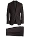 Hugo Boss Boss Mens Huge/Genius Slim Fit Textured Wool Suit 44R Black/Red