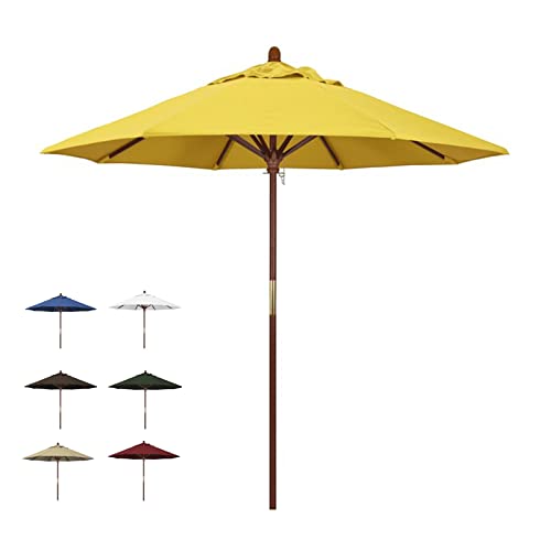 ZAQY Parasol Jardin Sombrillas Terraza Playa 95+ UPF Sombrillas para Patio con Poste De Madera Y 8 Varillas, Portátil Pequeña Toldo De Repuesto para Sombrillas De Cubierta con Elevación De Polea Cover