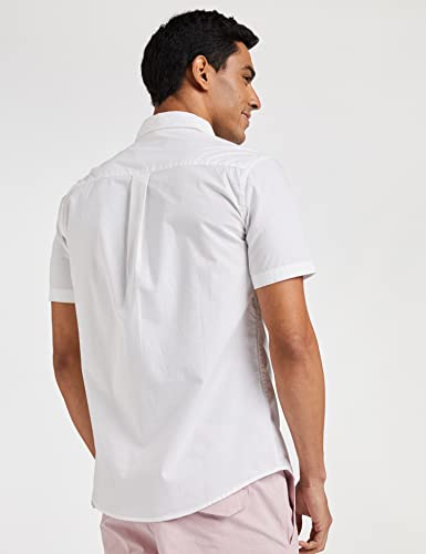 Image of Amazon Brand - Symbol Men's Cotton Shirt | Casual | Plain | Half Sleeve | Summer - Regular Fit (Available in Plus Sizes)
