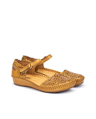 Image of PIKOLINOS P. Vallarta Women's Semi-Open Shoes | Leather | Hook-and-Loop Closure | Mid Heel | Size UK 2-8