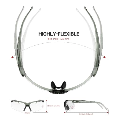 Image of xaegistac Shooting Glasses with Case-Safety Glasses Anti Fog | Z87.1 Certificated Impact Resistance Safety Glasses for Hunting Shooting Sports