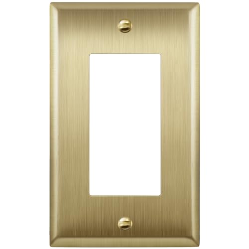 ENERLITES Decorator Switch or Outlet Metal Wall Plate, Stainless Steel Outlet Cover, Corrosion...