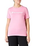 Champion Legacy American Classics Logo Regular S/S Camiseta, Rosa Accesso, L para Mujer