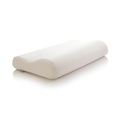 Tempur Almohada original de firmeza media, almohada ergonómica de espuma viscoelástica para marcos pequeños/medianos, para personas que duermen de lado y de espalda con funda lavable, mediana (61 x 31