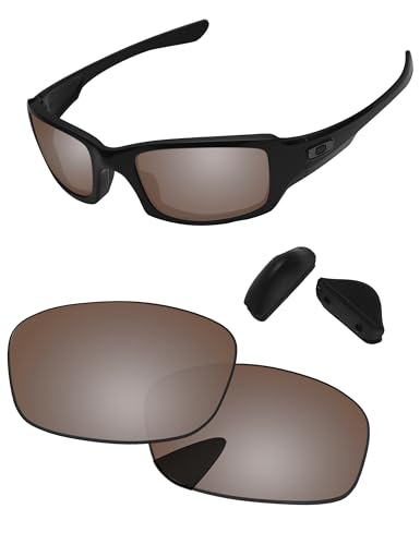 Image of Replacement Lenses & Nose Pads for Oakley Fives Squared(4+1) OO9238 54mm - Precise Fit, UV Block, Impact Resistant