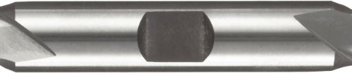 Image of 5110264 High Speed Steel (HSS) Square Nose End Mill, Inch, Double End, Weldon Shank, Uncoated (Bright) Finish, 3 Flutes, 5 inch Overall Length, 9 /16 inch Cutting Diameter, 5 /8 inch Shank Diameter
