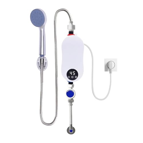 Mini Scaldabagno Elettrico Istantaneo 3500W. Con miscelatore e termostato, offre
