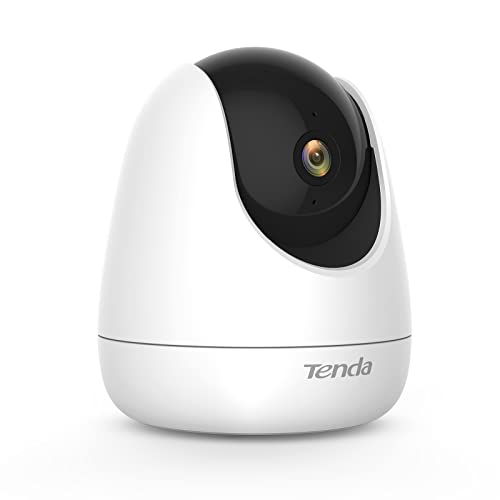 Tenda CP6 Cámara IP WiFi 360° PTZ Cámara de Vigilancia Camara Vigilancia WiFi Interior Dome 3MP (Visión Nocturna, Detección de Movimiento, Audio Doble, Vía Admite Tarjeta SD) Cover