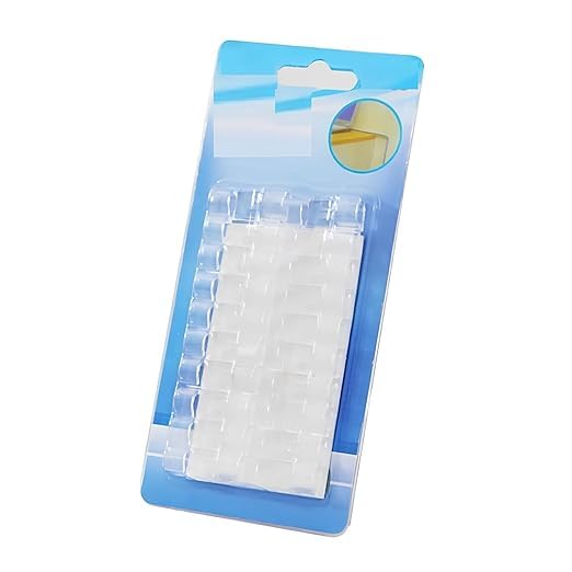 GLOWICK Transparent Cable Clips Organizer,7mm Diameter Self Adhesive Home Office Desktop LAN Electrical USB Aux Cables Organizer Holder Clips Clamps Wire Mess Manager (1Pcs)