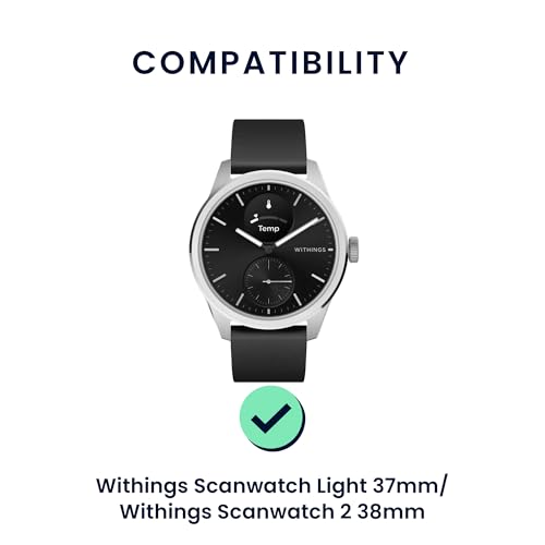 Correas de silicona para reloj Withings Scanwatch 2x negro/beige miniatura 2