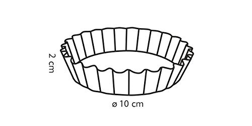 Tescoma Wavy Edge Pan Ø 10 cm, 4 Pcs Delicia, Assorted, 10.4 x 3.2 x 13.4 cm