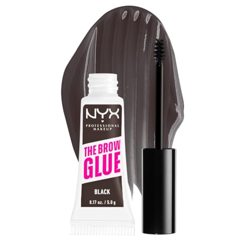 NYX Professional Makeup Gel Sopracciglia Brow Glue, Istantaneo, Per un Look Laminato, The Brow Glue, Black