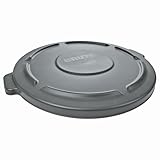 Rubbermaid Commercial Products BRUTE Heavy-Duty Round Trash/Garbage Lid, Gray, Compatible with the 44-Gallon Rubbermaid BRUTE Trash Can