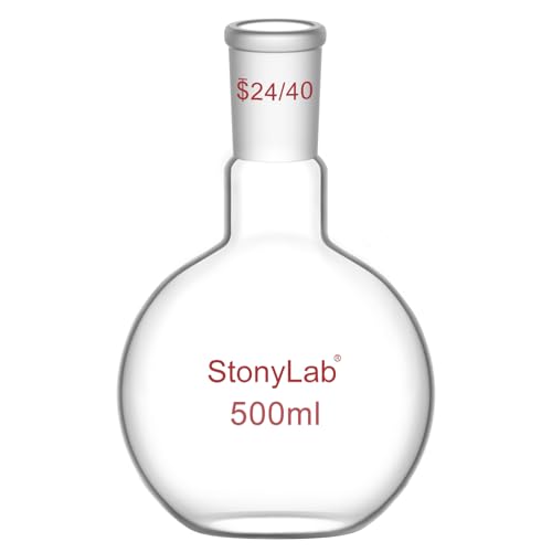 Ballon de laboratoire en verre borosilicaté StonyLab 500ml à fond plat et col simple 24/40