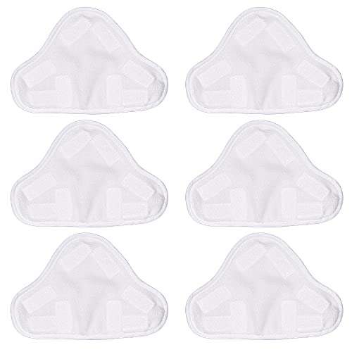 Bluwhale Juego de 6 almohadillas lavables para fregona de vapor de microfibra compatibles con H2O...