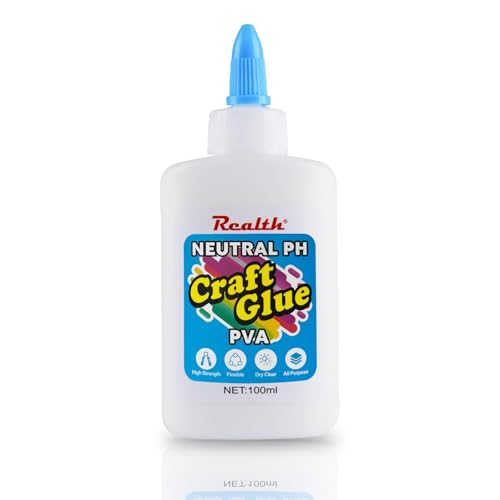 PVA Glue for Crafts – Dries Clear, PH Neutral Adhesive for Paper Mache, Fabric, DIY Projects &...