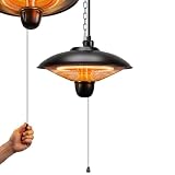ISOISL Heizstrahler Outdoor 1800 W, 3 Heizstufen, IP55, Carbon-Heizröhre