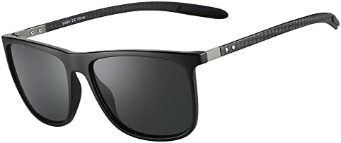 ZENOTTIC Square Polarized Sunglasses for Men Ultralight Carbon Fiber Sun Glasses Driving Fishing Golf Sports UV400 Protection