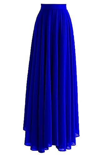 Image of Women's Full Length Georgette Long Skirt- Lehenga with 8 Meters Maxi Flare
