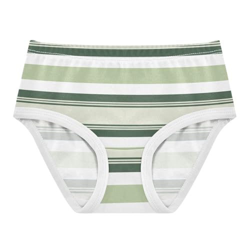 Green White Stripe Toddler Girls's Underwear 2T 2300917