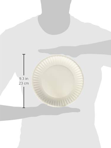 AJM AJMPP9GRA Green Label Paper Plates, Microwavable, 9