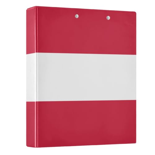 Classeur 3,8 cm à anneaux ronds avec porte-bloc drapeau de l'Autriche
