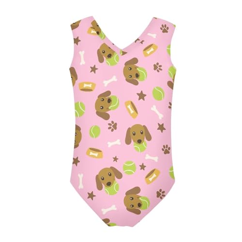 Image of Swimsuits for Girls 3-14 Summer Kids Bathing Suits Gymnastics Leotards One Piece Swimwear