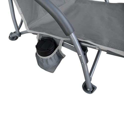 E-Z Up Low Sling Outdoor Folding Chair, Gray #TOP3