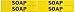 Brady 8804-4 Self-Sticking Vinyl Pipe Marker, B-946, 1 1/8" Height X 7" Width, Black On Yellow Pressure Sensitive Vinyl, Legend "Soap"