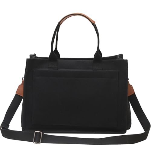 Canvas Messenger Bag Plain Casual Crossbody Bag Chic Shoulder Bag Laptop Bag Travel Daypacks4