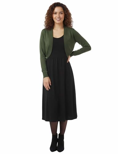 Image of Allsense Women's 3 /4 Sleeve Bolero Shrug for Dresses | Open Front Cropped Cardigan, Lightweight Knit Dress Cover Up